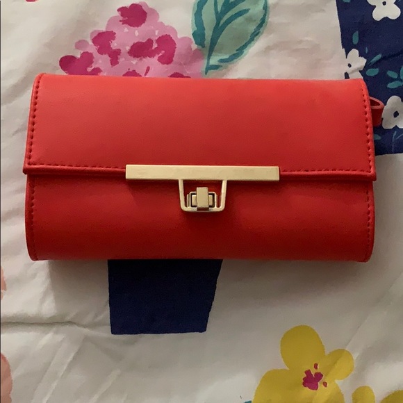 Orange Wristlet with Shoulder Strap - Picture 12 of 17